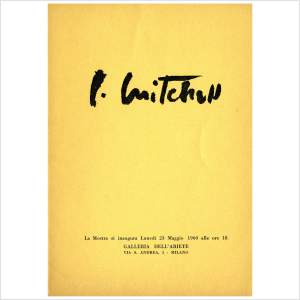 Yellow page with artist's signature as "L. Mitchell"